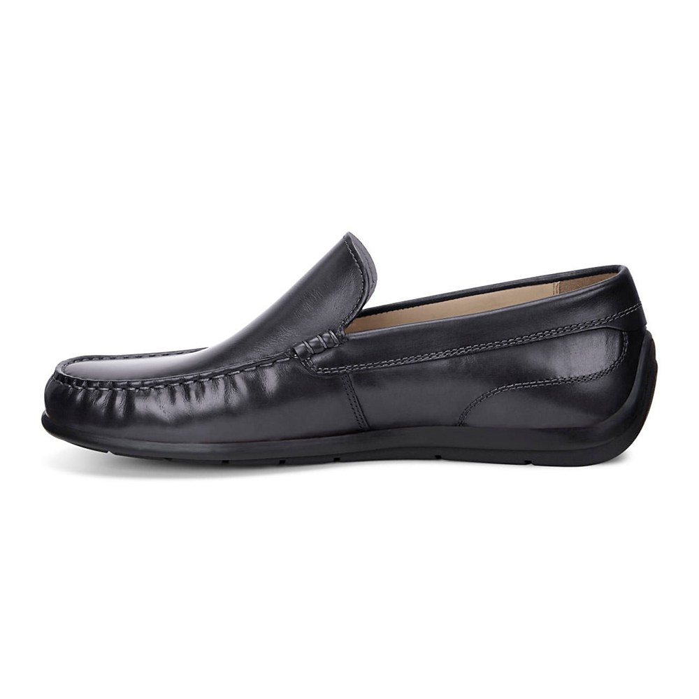 ECCO Mens Moccasins Black - Classic Moc 2.0 - SQC-915274